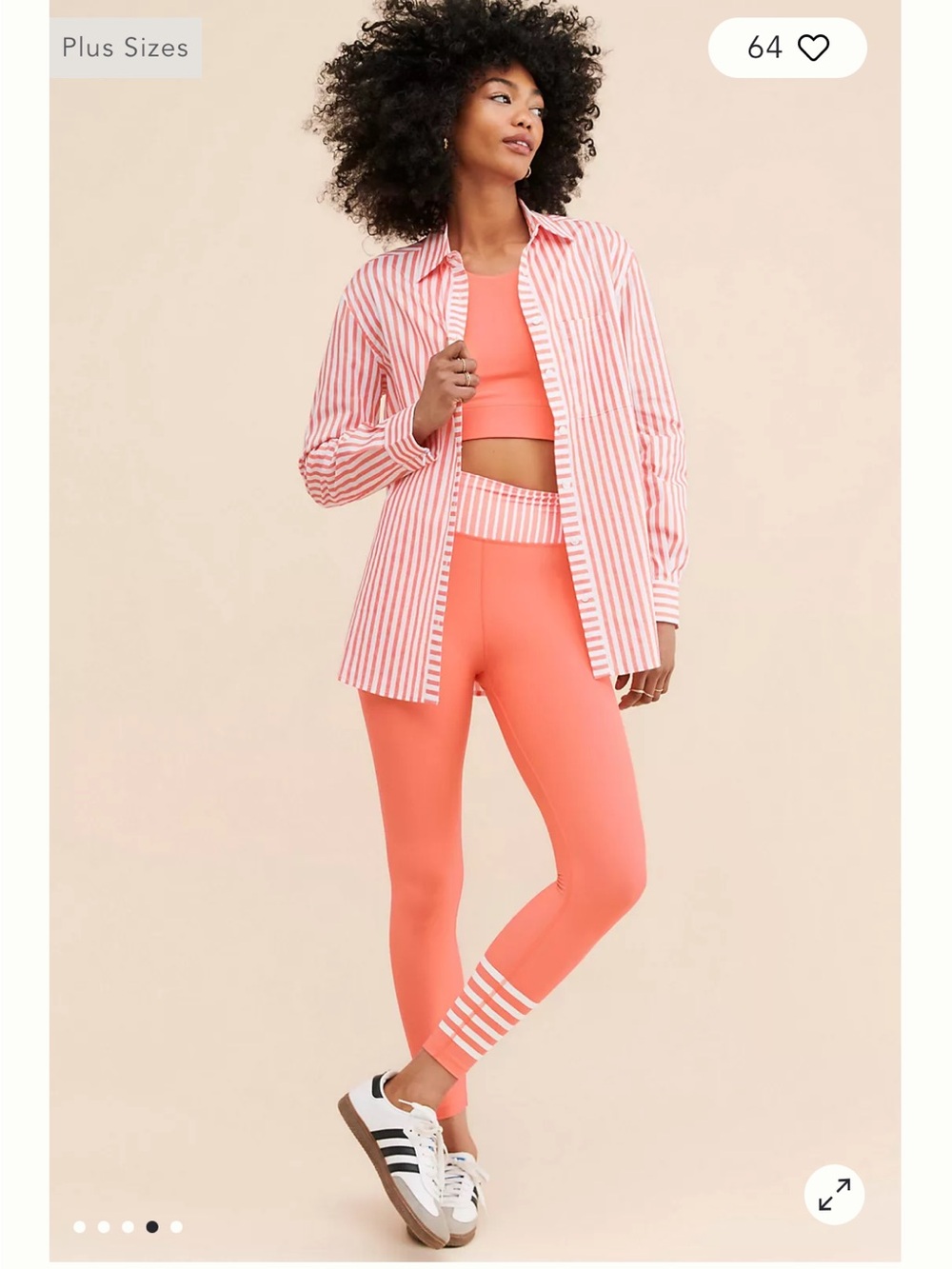 Addison Bay x Nuuly High-Rise Coral Active Leggings - Plus Size - 1X - SEE SET!